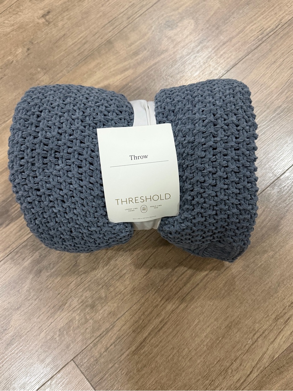 Threshold Chunky Knit Throw Blanket - Gray